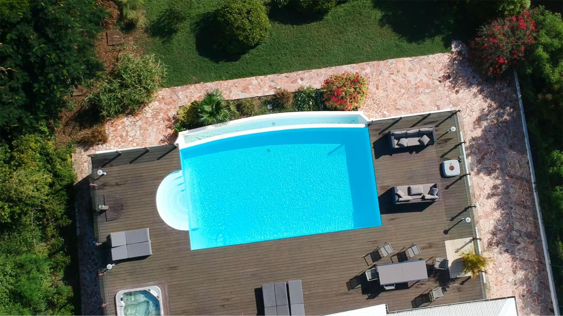 Villa Deluxe L'Hacienda Villa Vue Mer 180 Piscine Jacuzzi Proche Plage Marina Golf Pointe Des Chateaux Et Casino Jardin Clos Voyage Durable Saint-Francois  Zimmer foto